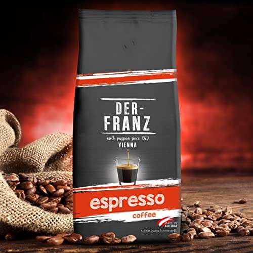 DER-FRANZ Kaffee Espresso, Intensität 5/5, ganze Kaffeebohnen, 1000 g (weitere Sorten ab 8,33€)