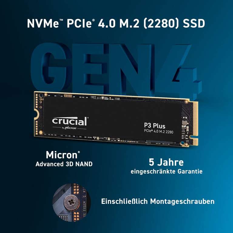 Crucial P3 Plus SSD 2TB, M.2