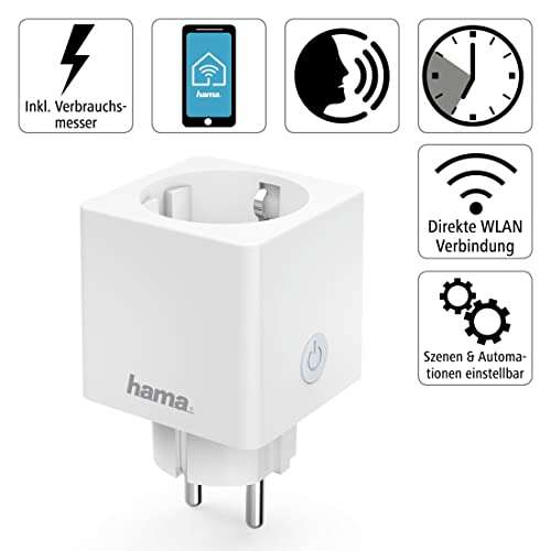 Hama WLAN Steckdose Professional, Mini Plug (smarte Steckdose mit Verbrauchsmessung)
