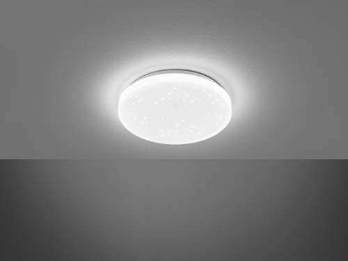 EGLO LED Deckenleuchte Pogliola-S, Ø 26 cm, 1 flammige Wandlampe mit Kristalleffekt