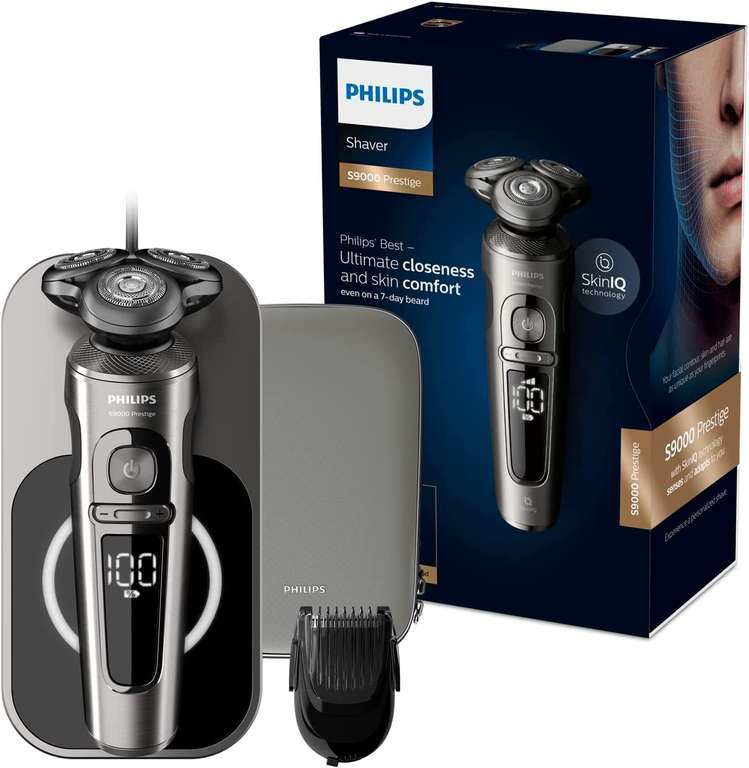 Philips SP9860/16 Series 9000 Prestige - elektrischer Nass- und Trockenrasierer mit SkinIQ Technologie