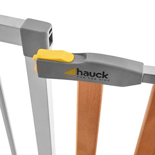 Hauck Woodlock 2 Türschutzgitter 77cm braun inkl. Verlängerung 9cm