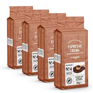 by Amazon Gemahlener Kaffee Espresso Crema, 1 kg (4 x 250 g)