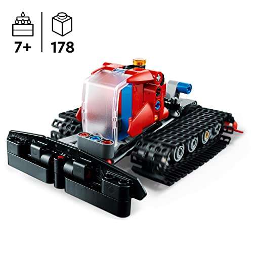 LEGO 42148 Technic Pistenraupe, 2in1 Winter-Fahrzeug-Modell-Spielzeug mit Schneemobil, Technik-Lernspielzeug ab 7 Jahren