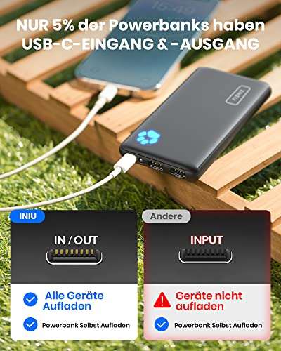 INIU2 USB-C Powerbank 10000mAh Slim & Light 2er Pack