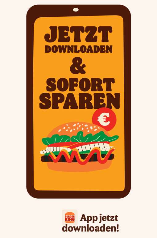 Burger King App: Neue Gutscheine z.b. 1+1 Cheeseburger, Hot Brownie mit Eis 3€