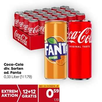 [Billa] 12 + 12 GRATIS: Coca Cola oder Fanta