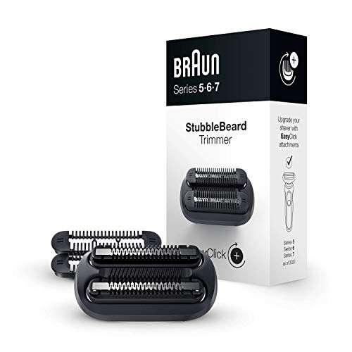 Braun EasyClick 3-Tage-Bart-Trimmeraufsatz für Rasierer Herren, kompatibel mit Series 5, 6 und 7 Elektrorasierer (Rasierer Modelle ab 2020)