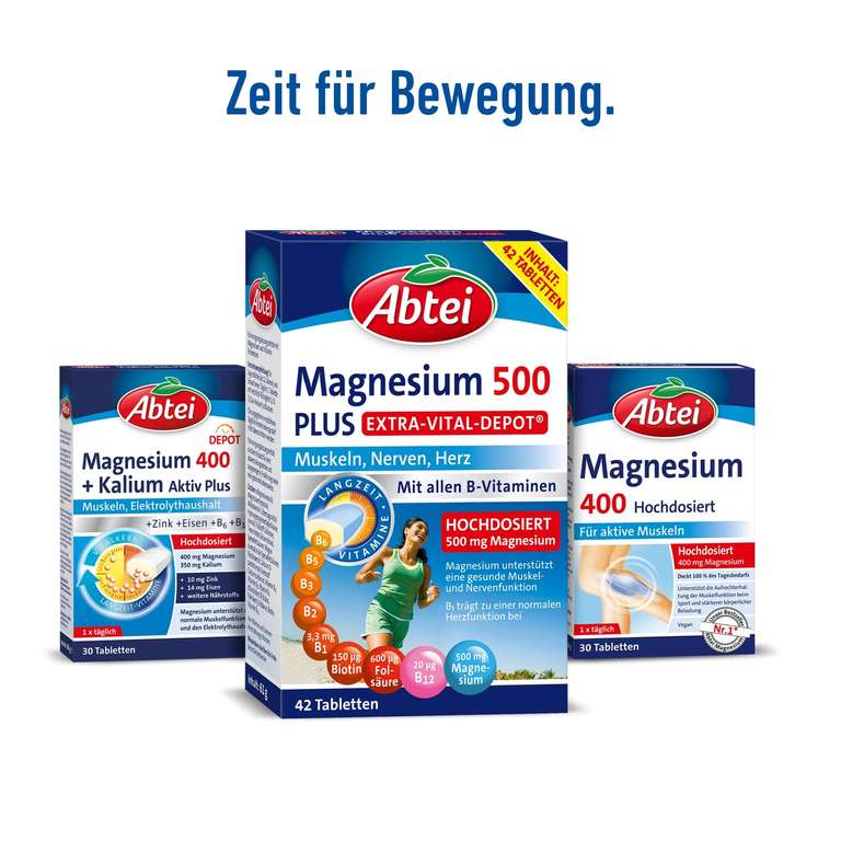 Abtei Magnesium Plus Extra Vital Depot F R Nur Bei Amazon