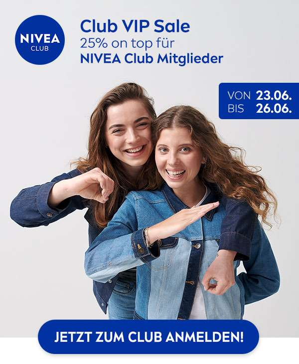 25% on top für Nivea Club-Mitglieder