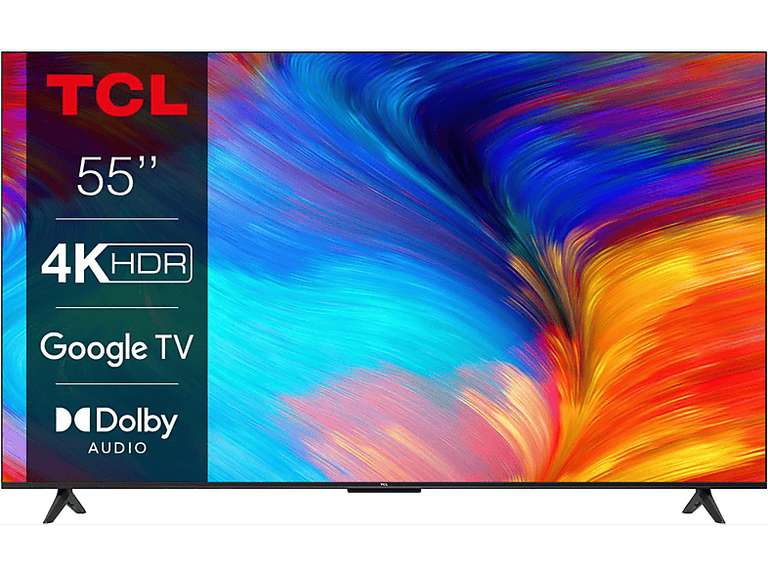 TCL 55P635 (LED-Fernseher, 139 cm/ 55 Zoll, 4K UHD, Android TV, Google TV, Smart-TV, HDR10, Metallgehäuse)