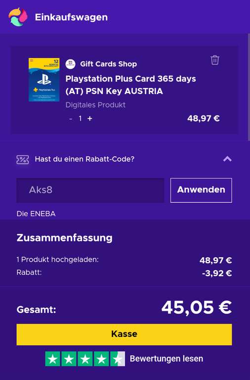 Playstation Plus essential 12 Monate Austria