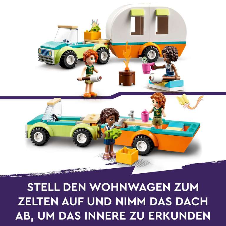 LEGO 41726 Friends Urlaubs-Campingtrip, Wohnmobil-Spielzeug Im Wald