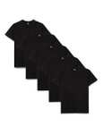 5x Lower East Herren T-Shirt mit Rundhalsausschnitt aus 100 Prozent Baumwolle schwarz (alle Größen)