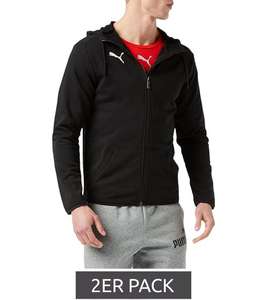 2er Pack PUMA LIGA Herren Sweat-Jacke sportliche Übergangs-Jacke mit dryCELL-Technologie (S-XXL)