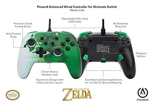 PowerA Enhanced Wired Controller Heroic Link für Nintendo Switch