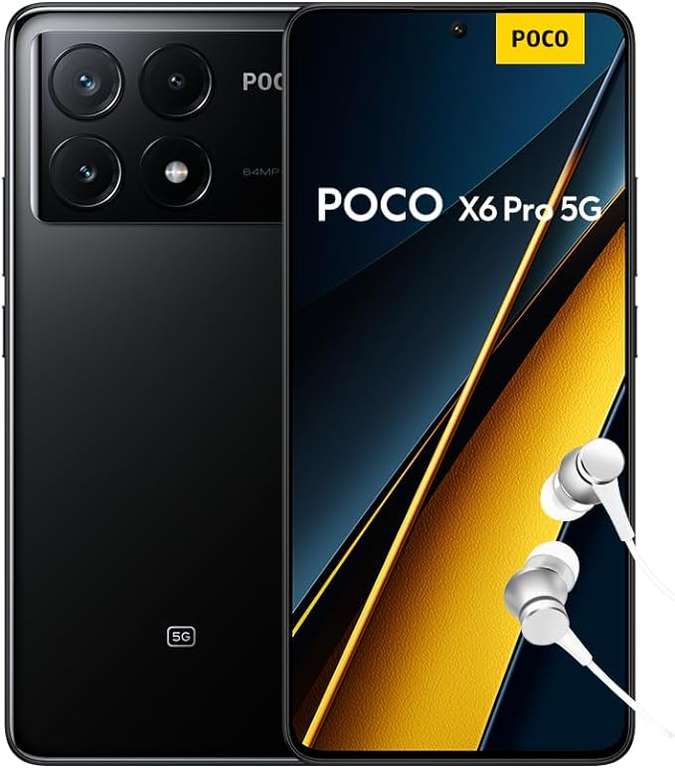 POCO X6 Pro 5G Smartphone, 12+512GB, 120Hz 6,67" 1,5k AMOLED Display, 64MP OIS Dreifach-Kamera, 5000mAh, 67W Turbo-Charge