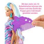 Barbie HCM88 - Totally Hair Puppe (blond/bunte Haare) im Sternen-Print Kleid mit 15 Zubehör-Teilen