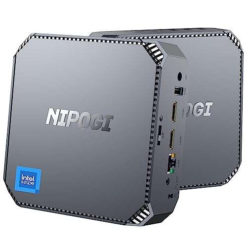 NiPoGi AK2 Plus Mini PC, Intel Alder Lake-N100 3,4GHz, 16GB RAM 512GB M.2 SSD, Windows 11 Pro