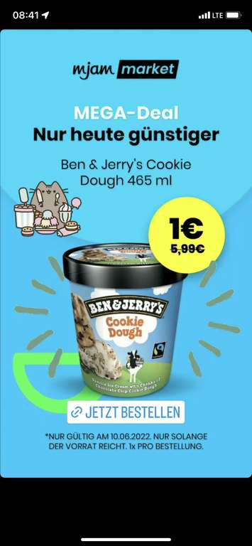Ben & Jerry‘s Cookie Dough für 1€