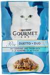 PURINA GOURMET Perle Duetto Katzenfutter nass, mit Sardinen und Thunfisch, 26 x 85g