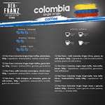 3x 500g Der-Franz Columbia Single Origin Kaffee UTZ, ganze Bohne